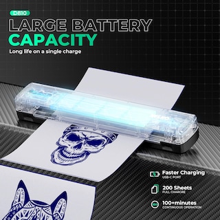 Foto 4 | Foto 4 | Impresora De Plantillas De Tatuajes Nelko D810 Inalámbrica Térmica Con Papel - Venta Internacional.