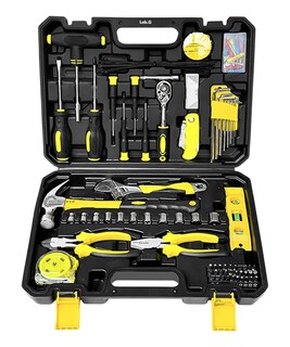 Foto 1 | Foto 1 | 98pcs Juego De Herramientas Lab.g Mecánicas Domésticas Reparación Amarillo