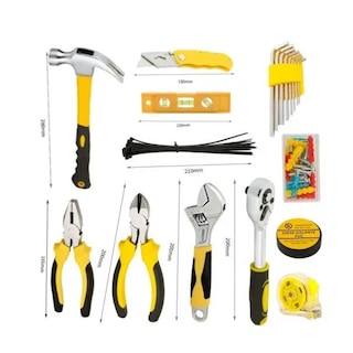 Foto 2 | Foto 2 | 98pcs Juego De Herramientas Lab.g Mecánicas Domésticas Reparación Amarillo