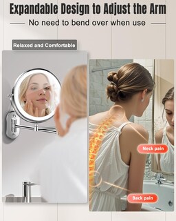 Foto 4 | Foto 4 | Espejo De Maquillaje Vfd 30x/1 X Montado En La Pared Recargable 20 Cm - Venta Internacional.