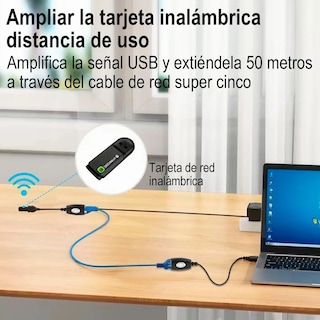 Foto 2 | Foto 2 | Extensor Usb Lab.g 50m Por Cable Utp Negro