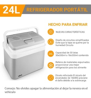 Foto 2 | Foto 2 | Hielera Lab.g Enfriador Eléctrico De 24 Litros 12 V Cc Gris