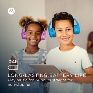 Foto 6 | Foto 6 | Auriculares Inalámbricos Para Niños Pequeños Motorola Sound Jr300 Con Micrófono Azul - Venta Internacional.