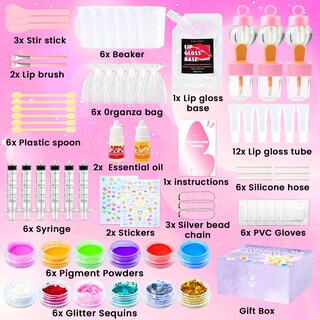 Foto 2 | Foto 2 | Kit Para Hacer Brillos De Labios Whiztoys Diy 74 Unidades Morado Para Niños - Venta Internacional.