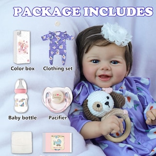 Foto 6 | Foto 6 | Muñeca Reborn Bebé Scom 51cm Recién Nacida Realista - Venta Internacional.