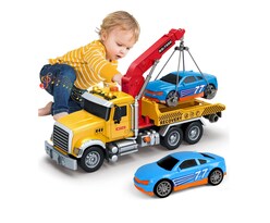 Grua Juguete Brazo Extensible Luz Y Sonido Color Amarillo