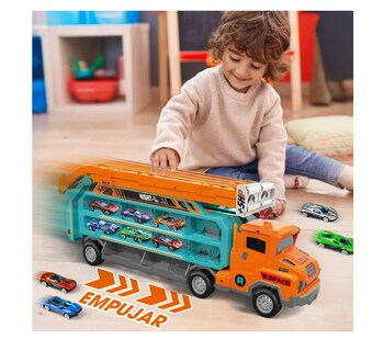 Foto 2 | Foto 2 | Camión De Juguete Con Pista Elevable Y 6 Coches