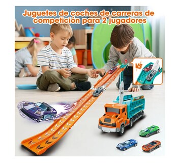 Foto 3 | Foto 3 | Camión De Juguete Con Pista Elevable Y 6 Coches