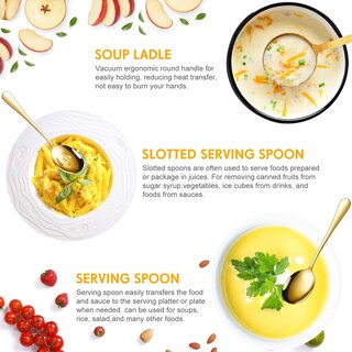 Foto 4 | Foto 4 | Juego De Utensilios Para Servir Patelai De Acero Inoxidable 10 Piezas Color Dorado - Venta Internacional.