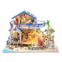 Kit De Casa En Miniatura Rhzn Mini Beach House Para Adultos Con Led - Venta Internacional.