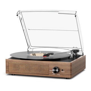 Foto 1 | Foto 1 | Tocadiscos Cotsoco Para Vinilo Bluetooth 3 Velocidades Madera Marrón - Venta Internacional.