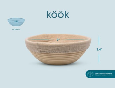 Foto 6 | Foto 6 | Set Para Hornear Pan De Masa Madre Kook Con 2 Banneton De Ratán De 23 Cm - Venta Internacional.