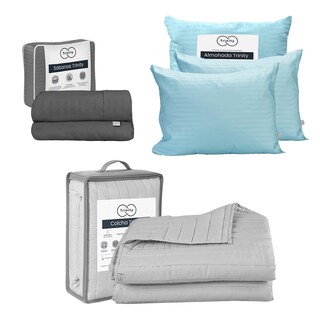 Foto 1 | Foto 1 | Colcha Trinity Color Gris Perla King Size + Sábanas Trinity + 2 Almohadas Trinity