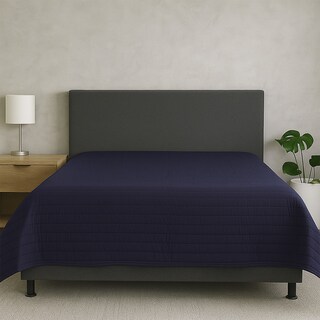 Foto 3 | Foto 3 | Colcha Trinity Color Azul Marino Matrimonial + Sábanas Trinity + 2 Almohadas Trinity