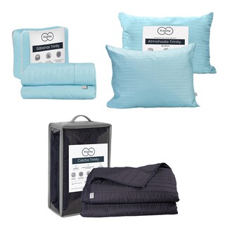 Foto 1 | Foto 1 | Colcha Trinity Color Azul Marino Individual + Sábanas Trinity + Almohada Trinity