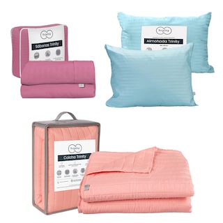 Foto 1 | Foto 1 | Colcha Trinity Color Rosa Individual + Sábanas Trinity + Almohada Trinity