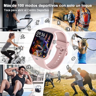 Foto 3 | Foto 3 | Reloj Inteligente Smart Watch Eo Safe Imports Esi-22694 Rosa