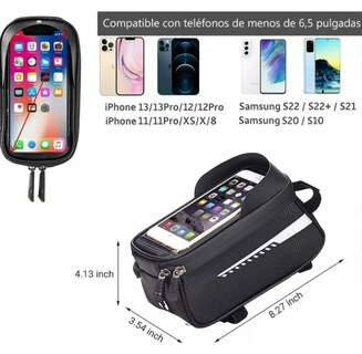 Foto 2 | Foto 2 | Bolsa De Bicicleta Xtellar Impermeable Para Porta Celular Bicicleta Negro Liso