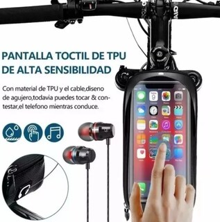 Foto 4 | Foto 4 | Bolsa De Bicicleta Xtellar Impermeable Para Porta Celular Bicicleta Negro Liso