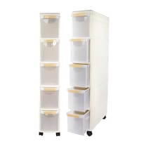 Gabinete Organizador Ideen Con Cinco Cajones Y Ruedas 105 Cm