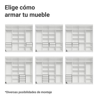 Foto 5 | Foto 5 | Ropero Closet Madesa Venus 8 Puertas 2 Espejos 216cm Bn 01