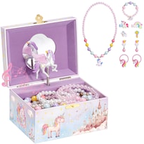 Caja De Joyas Procase Unicornio Con Muñeca Giratoria De Unicornio Para Niña - Venta Internacional.