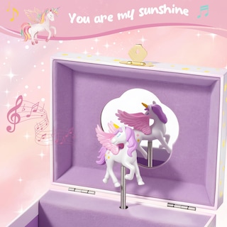 Foto 2 | Foto 2 | Caja De Joyas Procase Unicornio Con Muñeca Giratoria De Unicornio Para Niña - Venta Internacional.
