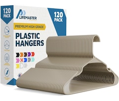 Juego De 120 Perchas De Plástico Resistente Lifemaster - Venta Internacional.