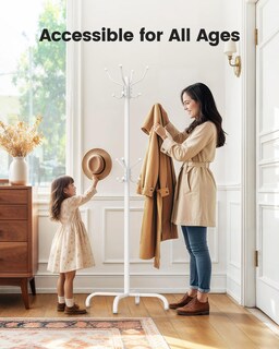 Foto 4 | Foto 4 | Perchero Pipishell Con 14 Ganchos Independiente De Metal Blanco - Venta Internacional.