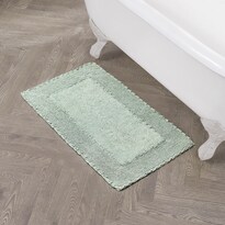 Tapete De Baño Laura Ashley Con Borde De Volantes 100% Algodón Verde 50x85 Cm - Venta Internacional.