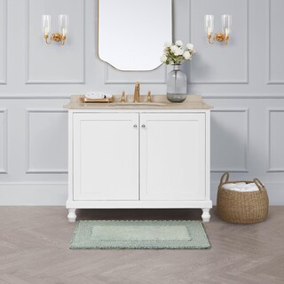 Foto 6 | Foto 6 | Tapete De Baño Laura Ashley Con Borde De Volantes 100% Algodón Verde 50x85 Cm - Venta Internacional.