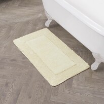 Alfombra De Baño Laura Ashley Con Borde De Volantes 100% Algodón Amarilla 50x85 Cm - Venta Internacional.