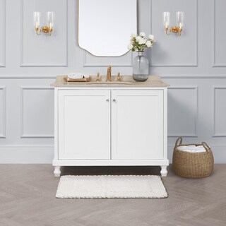 Foto 6 | Foto 6 | Alfombra De Baño Laura Ashley Con Borde De Volantes 100% Algodón 50x85 Cm Blanca - Venta Internacional.