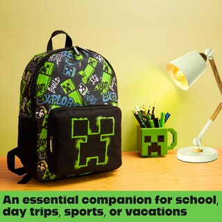 Foto 5 | Foto 5 | Mochila Minecraft Creeper Para Niños Negra - Venta Internacional.