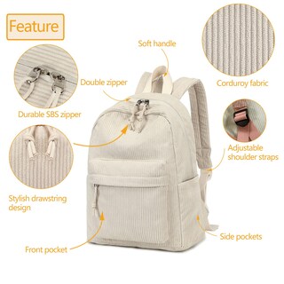 Foto 4 | Foto 4 | Mochila Mini Btoop De Pana Pequeña Con Estuche Para Lápices Beige - Venta Internacional.