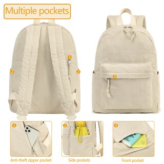 Foto 6 | Foto 6 | Mochila Mini Btoop De Pana Pequeña Con Estuche Para Lápices Beige - Venta Internacional.