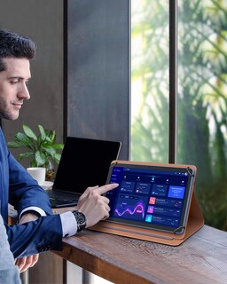 Foto 7 | Foto 7 | Funda Universal Para Tablet Timovo 9-11'' Con Soporte Giratorio Azul Marrón - Venta Internacional.