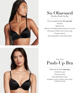 Foto 5 | Foto 5 | Brasier So Obsessed Inalámbrico Con Push Up Victoria's Secret Negro 38ddd - Venta Internacional.