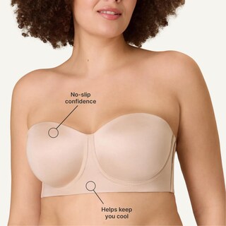 Foto 4 | Foto 4 | Sostén Sin Tirantes Playtex 4801 Almendra Con Tirantes Convertibles - Venta Internacional.