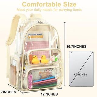 Foto 5 | Foto 5 | Mochila Transparente Btoop Resistente Y Transparente 17'' Para Universidad - Venta Internacional.