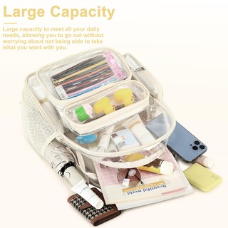 Foto 7 | Foto 7 | Mochila Transparente Btoop Resistente Y Transparente 17'' Para Universidad - Venta Internacional.