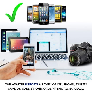 Foto 5 | Foto 5 | Adaptador De Viaje: Enchufe Tipo C Para Europa Turquía Egipto Islandia - Venta Internacional.