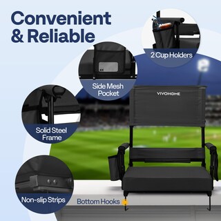 Foto 4 | Foto 4 | Asientos Para Estadio Vivohome Ajustables En Altura Con Respaldo 2 Paquetes - Venta Internacional.