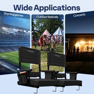 Foto 6 | Foto 6 | Asientos Para Estadio Vivohome Ajustables En Altura Con Respaldo 2 Paquetes - Venta Internacional.