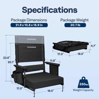 Foto 7 | Foto 7 | Asientos Para Estadio Vivohome Ajustables En Altura Con Respaldo 2 Paquetes - Venta Internacional.