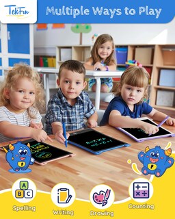 Foto 2 | Foto 2 | Tableta De Escritura Lcd Tekfun De 10 Pulgadas Con Lápiz Capacitivo Antipérdida Paquete De 2 Azul - Venta Internacional.