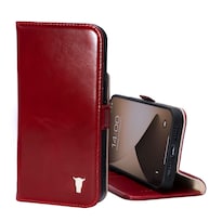 Funda Para Iphone 13 Torro Premium De Cuero Con Billetera Roja - Venta Internacional.