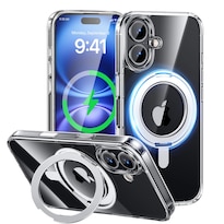 Funda Magic John Para Iphone 16 Plus 6.7'' Transparente Con Soporte Magnético - Venta Internacional.