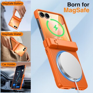 Foto 6 | Foto 6 | Funda Magnética Oterkin Con Protector De Pantalla Para Samsung Z Flip 7 - Venta Internacional.