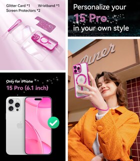 Foto 2 | Foto 2 | Funda Meifigno Para Iphone 15 Pro 6.1'' Con Protectores De Pantalla - Venta Internacional.